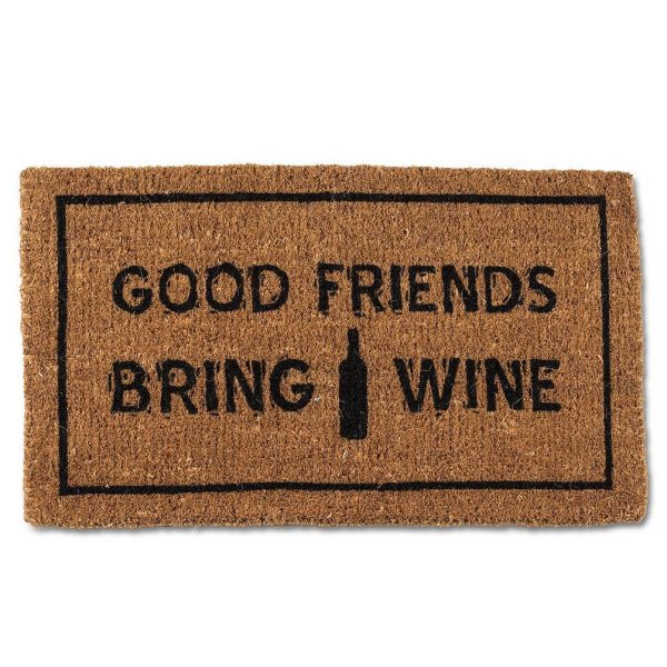 Friends & Wine Doormat  18x30