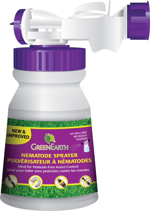 Green Earth Nematode Sprayer is ideal for pesticide-free insect control. For use with the Green Earth Nematode program. Easy to use - simply mix, attach to your hose and spray. Compatible with: Green Earth Grub Busters Nematodes, Green Earth Leatherjacket Buster Nematodes, Green Earth Chinch Bug Nematodes, Green Earth Ant Busters Nematodes