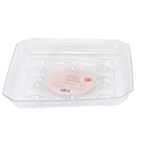 Plastic Clear Square Saucer