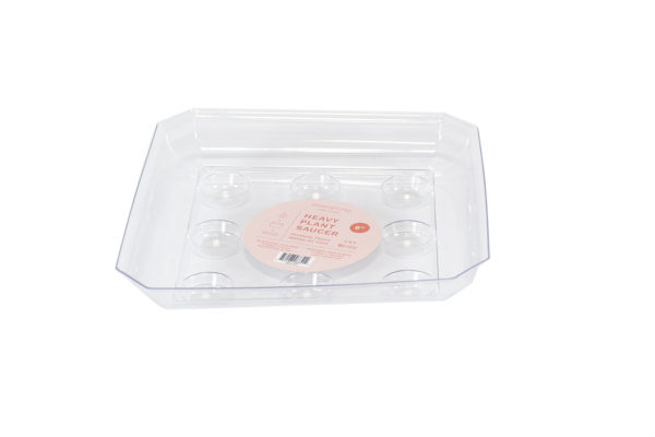 Plastic Clear Square Saucer