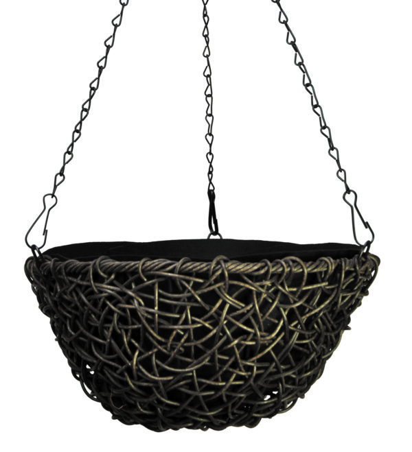 Twisted Poly Weave Hanging Basket