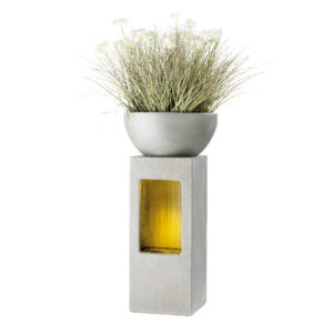 Glowing Bowl Fountain Small White 1
