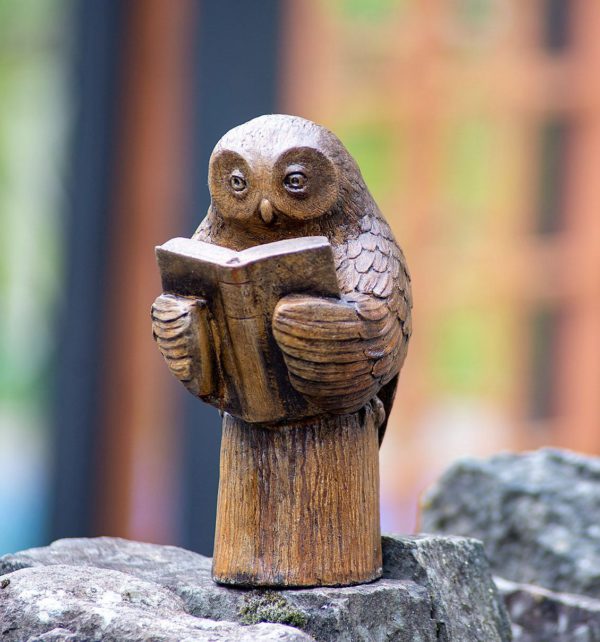 Enlightened Owl Garden Statue