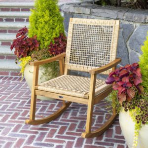 Patioflare Eurochord Outdoor Wood Rocking Chair 11