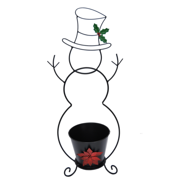 Snowman Planter with 6 3/4" Pot - New Size