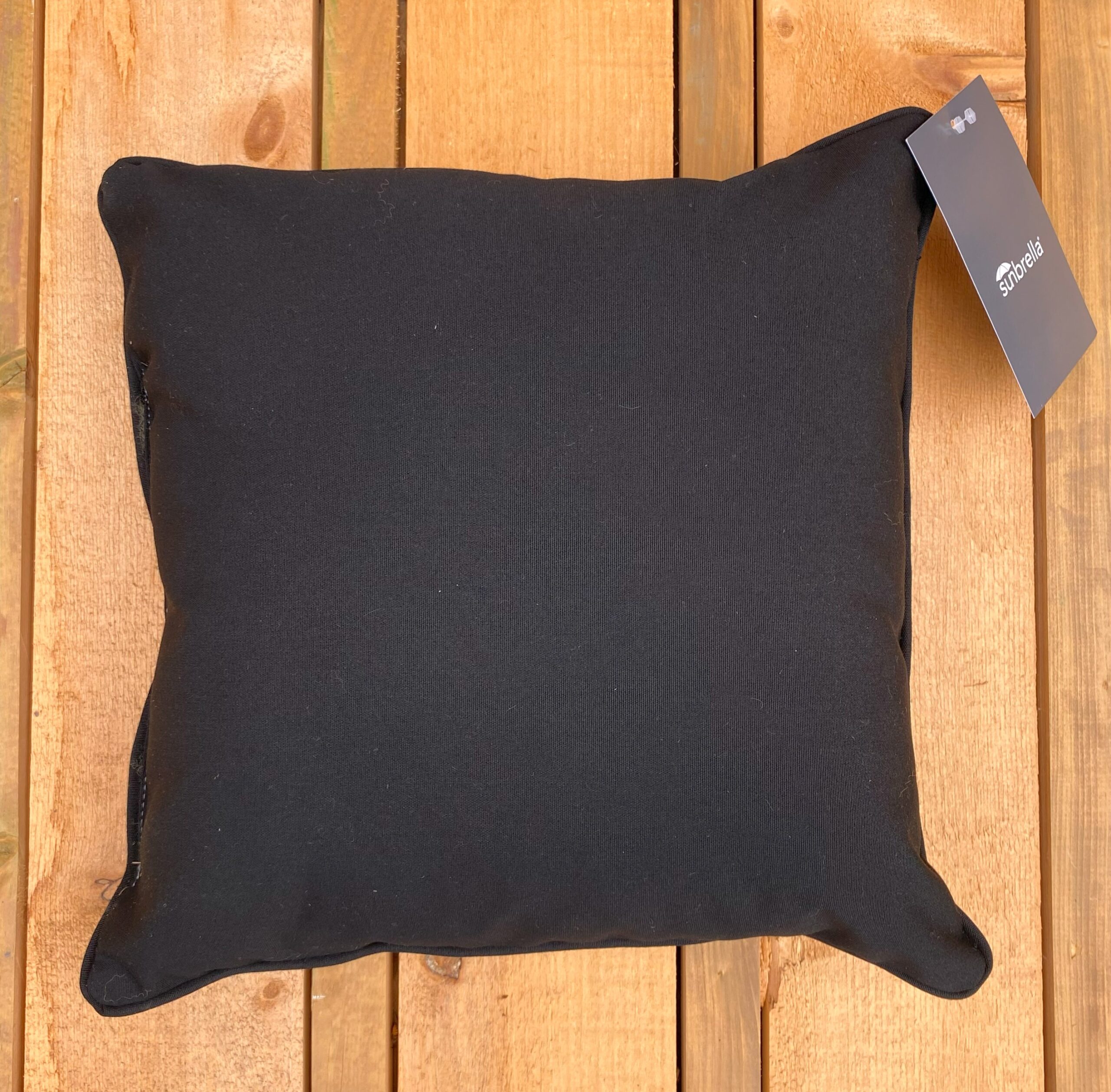 Sunbrella Outdoor Toss Pillow Canvas Black TERRA Greenhouses
